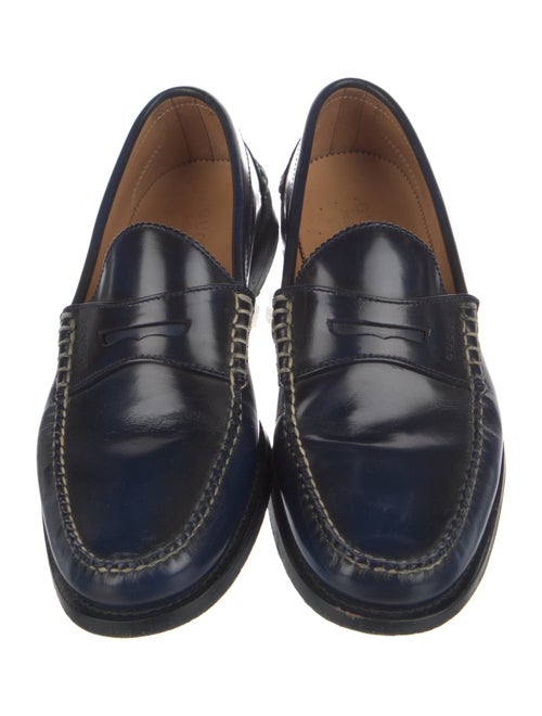 Gucci Leather Scalloped Accent Dress Loafers