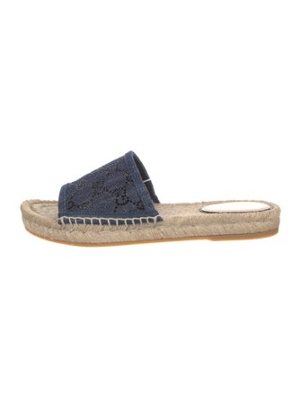 Gucci GG Crystal Denim Espadrilles