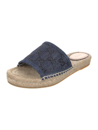 Gucci GG Crystal Denim Espadrilles