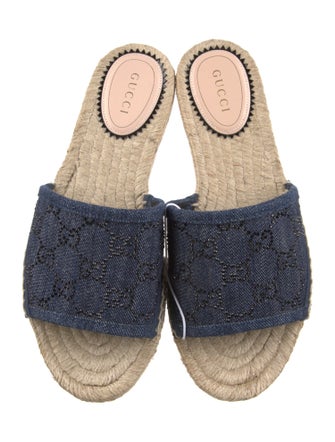 Gucci GG Crystal Denim Espadrilles