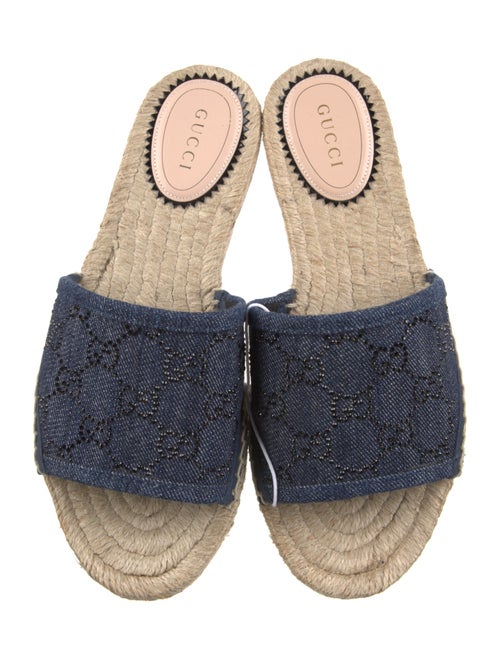 Gucci GG Crystal Denim Espadrilles