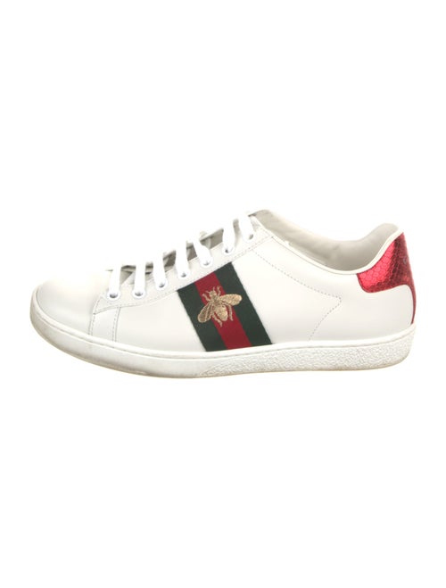 Gucci Web Accent Leather Sneakers