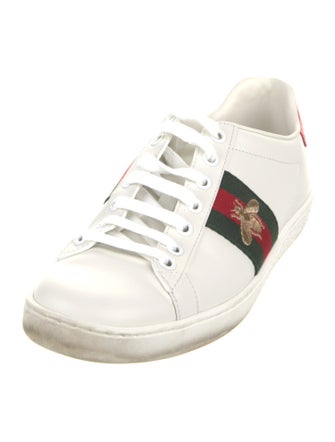 Gucci Web Accent Leather Sneakers