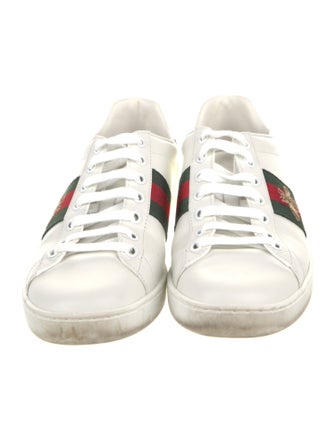Gucci Web Accent Leather Sneakers