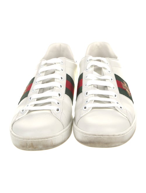 Gucci Web Accent Leather Sneakers