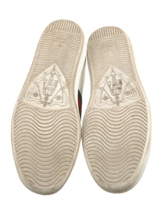 Gucci Web Accent Leather Sneakers