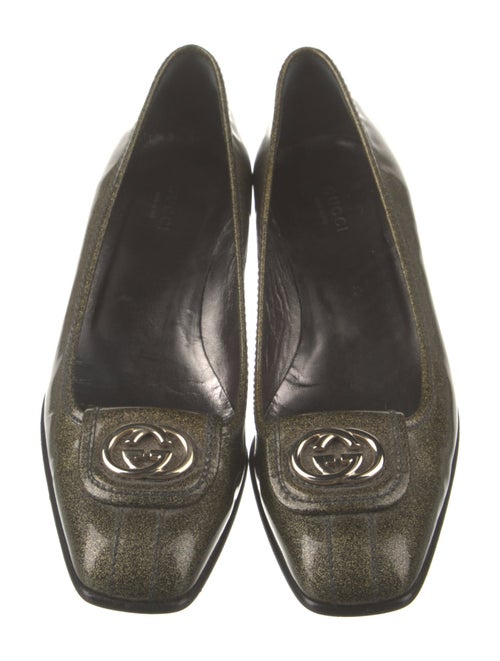 Gucci Interlocking G Logo Patent Leather Flats