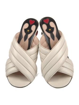 Gucci Kingsnake Leather Slides