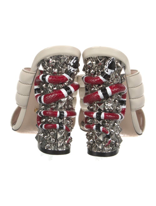 Gucci Kingsnake Leather Slides