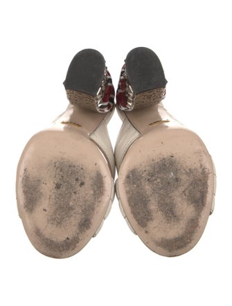 Gucci Kingsnake Leather Slides