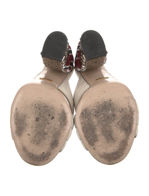 Gucci Kingsnake Leather Slides