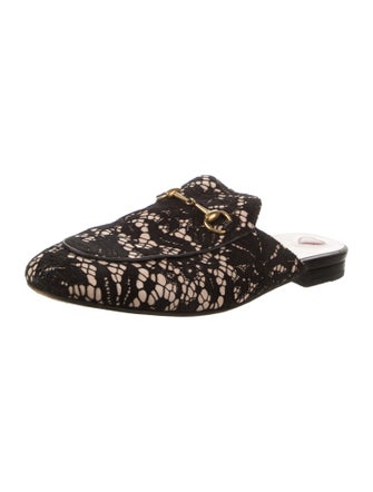 Gucci Mesh Lace Pattern Mules