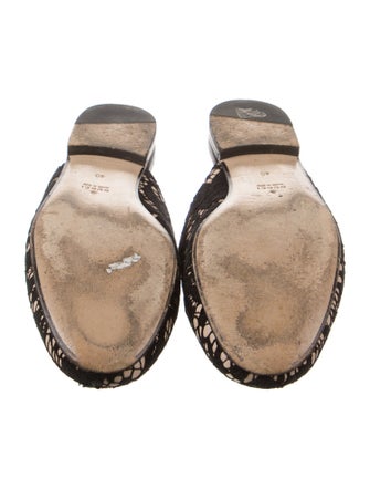 Gucci Mesh Lace Pattern Mules