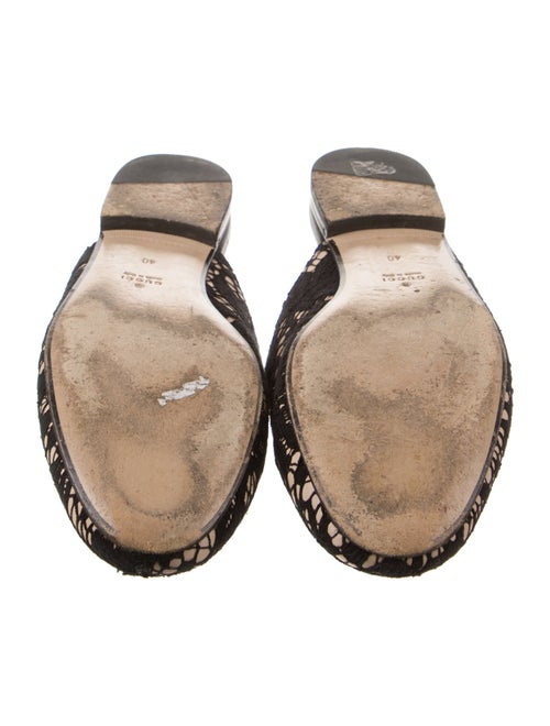 Gucci Mesh Lace Pattern Mules
