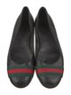 Gucci Web Accent Leather Flats
