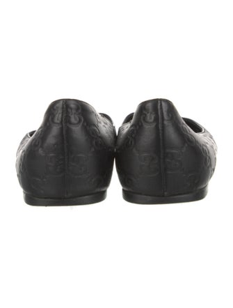 Gucci Web Accent Leather Flats