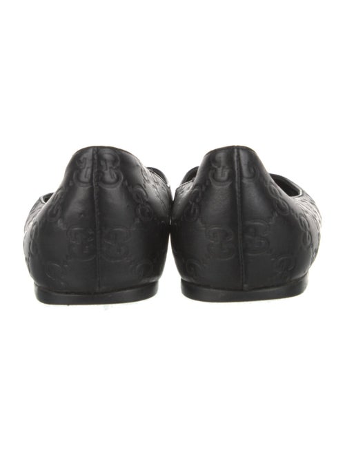 Gucci Web Accent Leather Flats