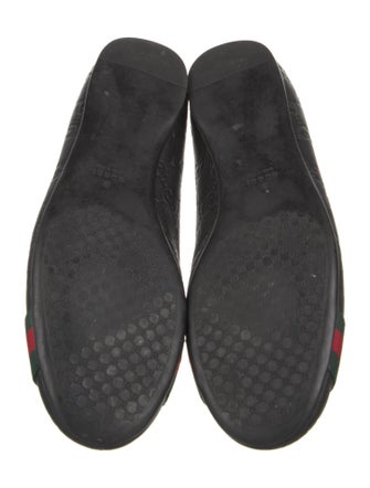 Gucci Web Accent Leather Flats