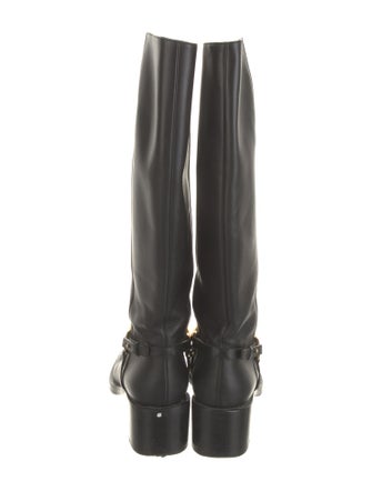 Gucci Horsebit Accent Leather Riding Boots