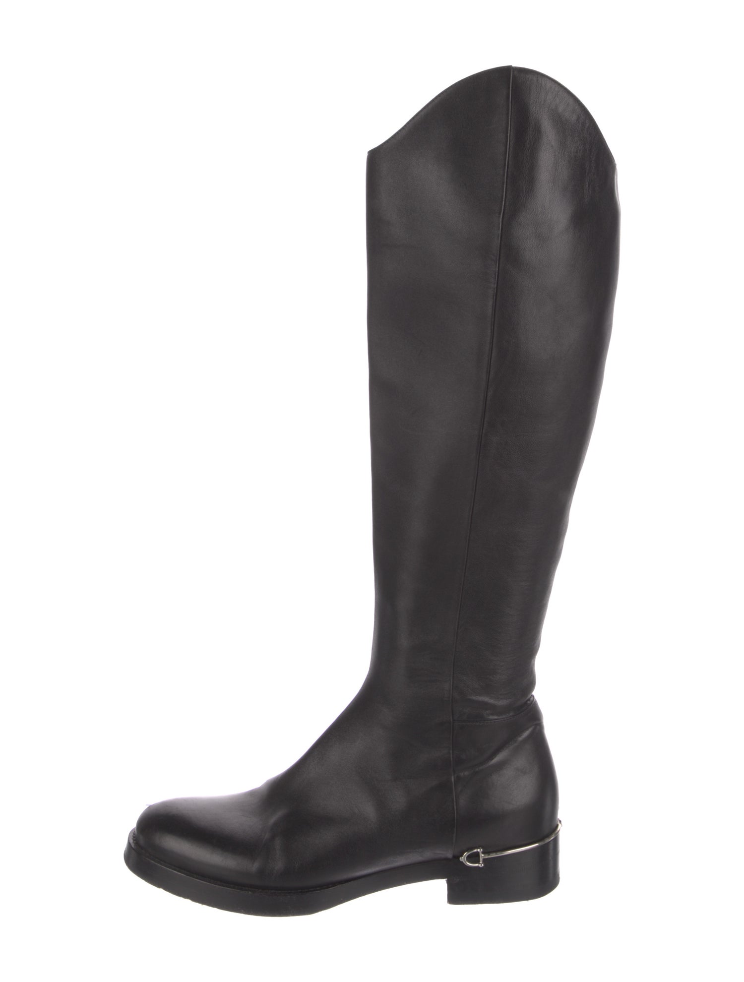 Gucci Horsebit Accent Leather Riding Boots