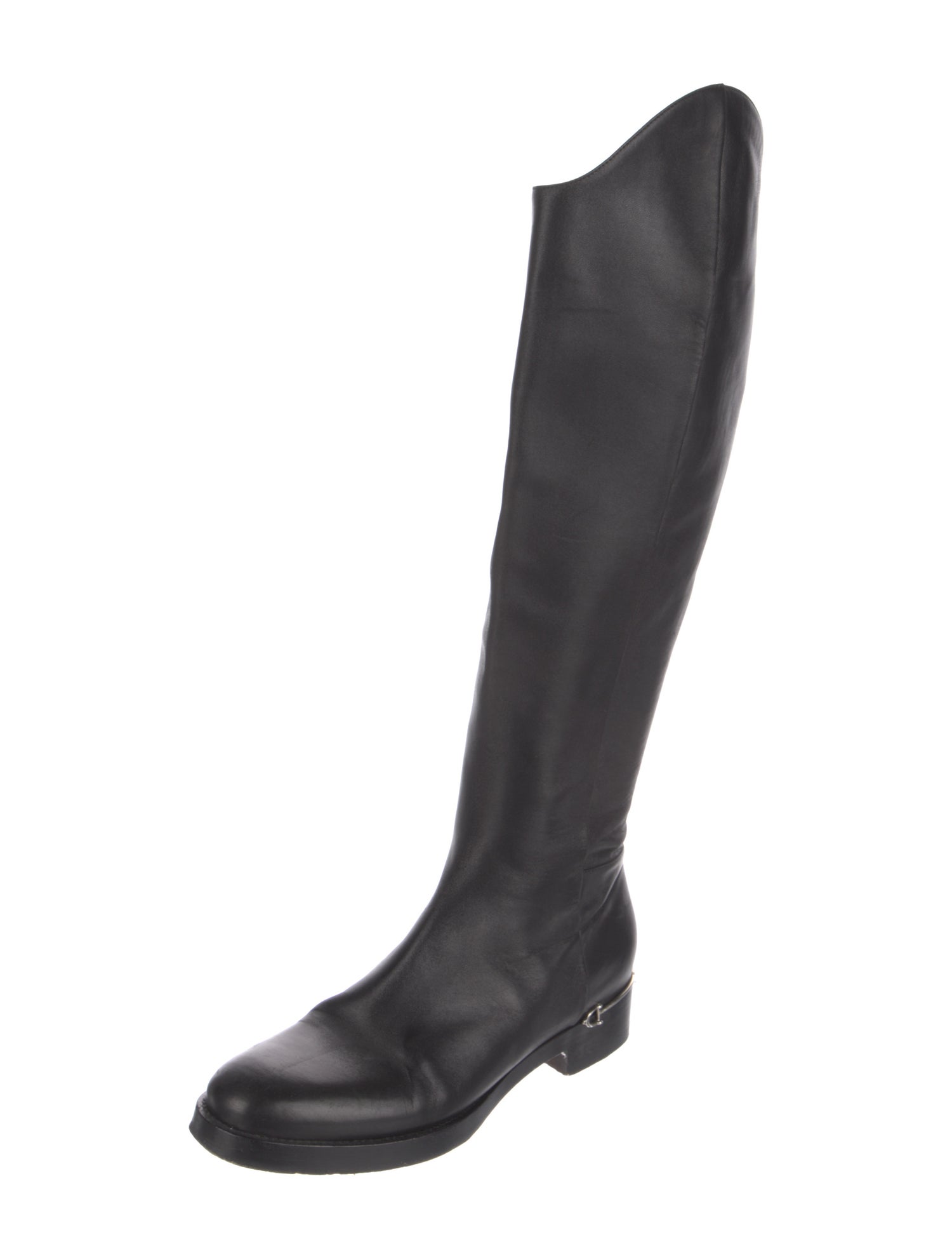 Gucci Horsebit Accent Leather Riding Boots