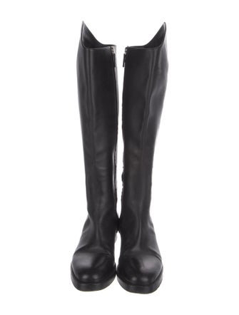 Gucci Horsebit Accent Leather Riding Boots