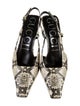 Gucci Snakeskin Animal Print Slingback Pumps