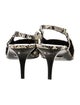 Gucci Snakeskin Animal Print Slingback Pumps