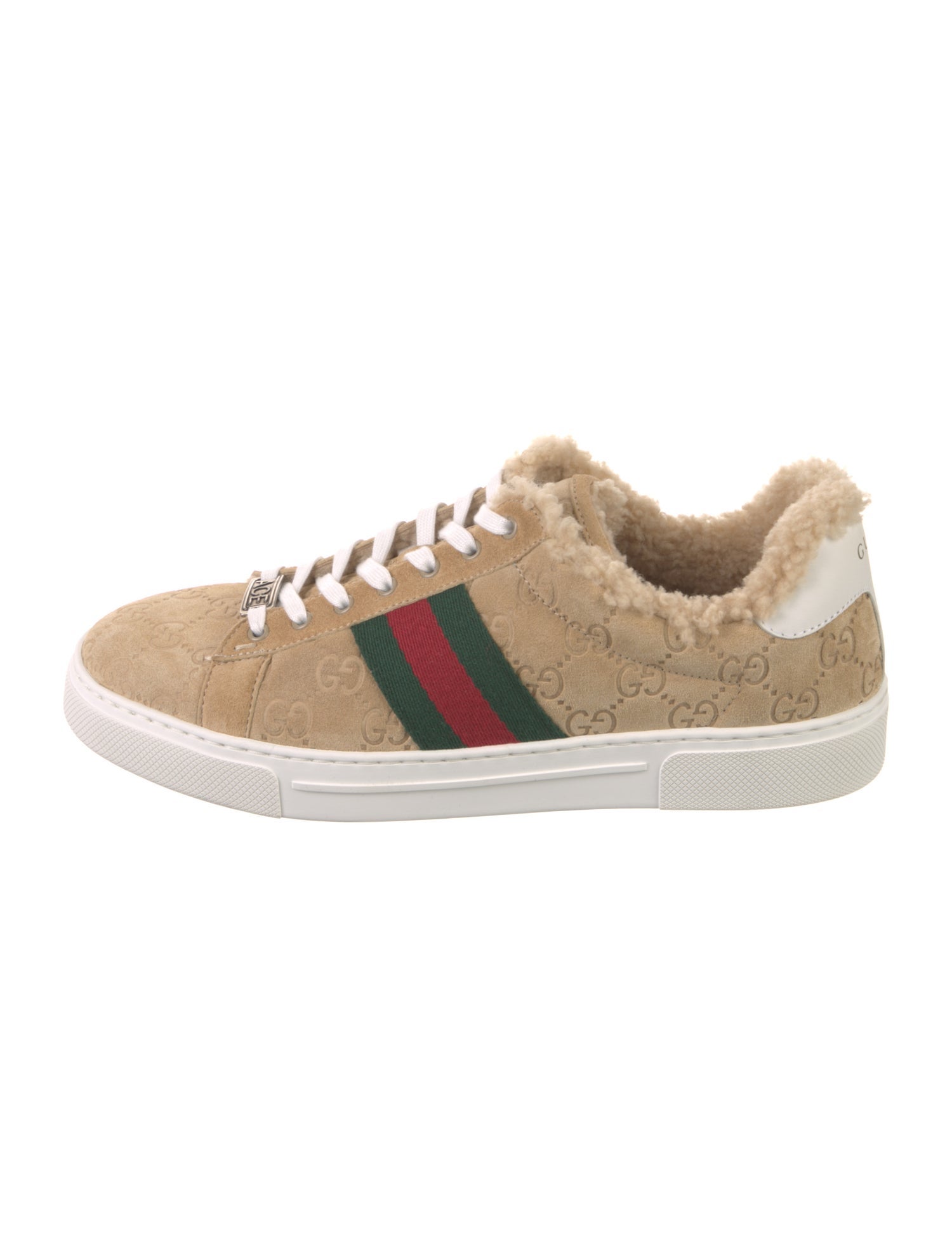 Gucci Web Accent Suede Sneakers