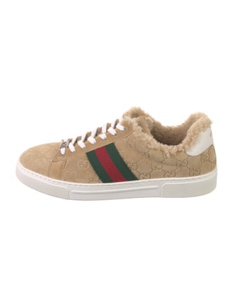Gucci Web Accent Suede Sneakers