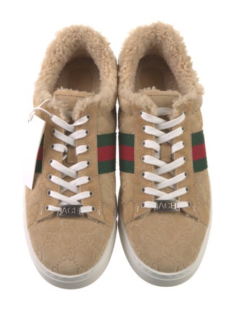 Gucci Web Accent Suede Sneakers