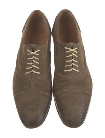 Gucci Bamboo Accent Suede Oxfords