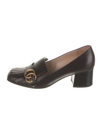 Gucci Double G Logo Leather Pumps