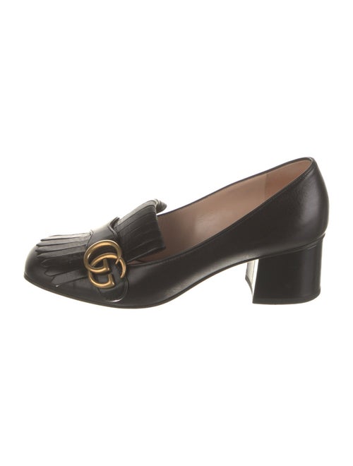 Gucci Double G Logo Leather Pumps