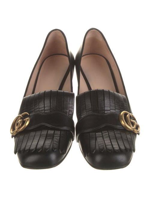 Gucci Double G Logo Leather Pumps