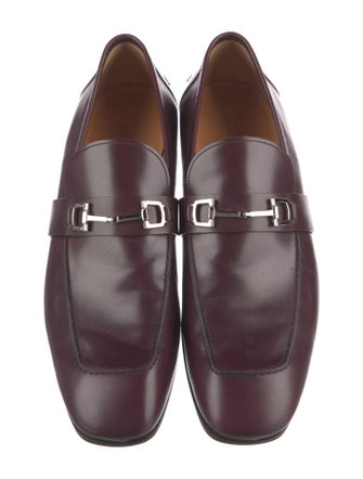 Gucci Horsebit Accent Leather Dress Loafers