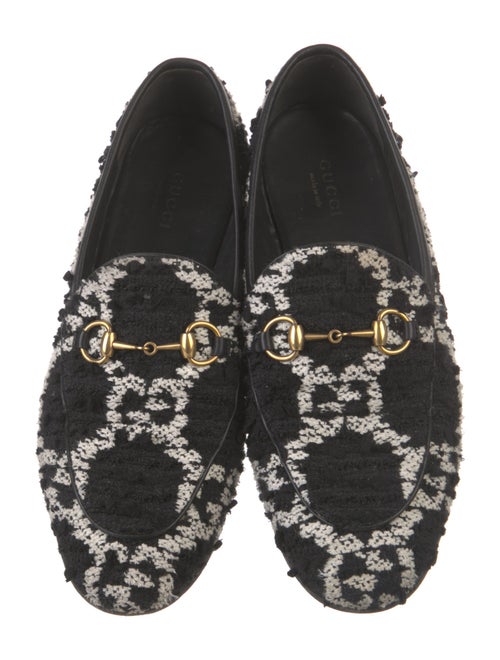 Gucci 1955 Horsebit Accent Leather Trim Embellishment Loafers
