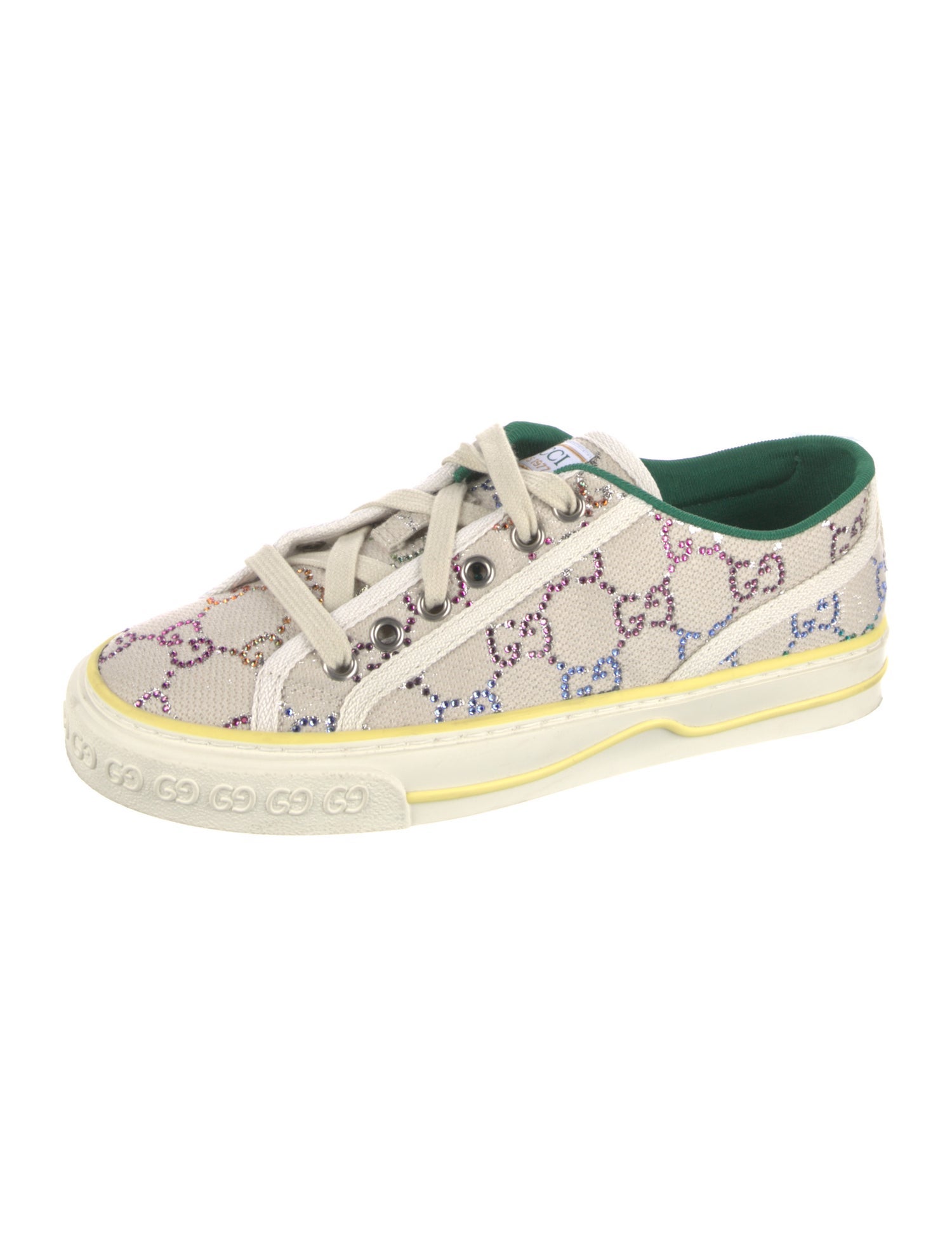 Gucci Printed Crystal Embellishments Sneakers