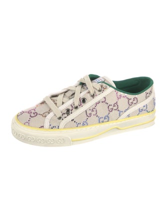 Gucci Printed Crystal Embellishments Sneakers
