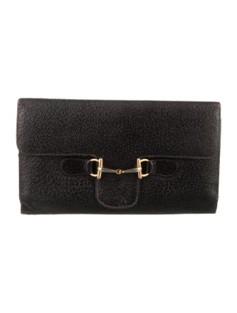 Gucci Horsebit Accent Leather Wallet
