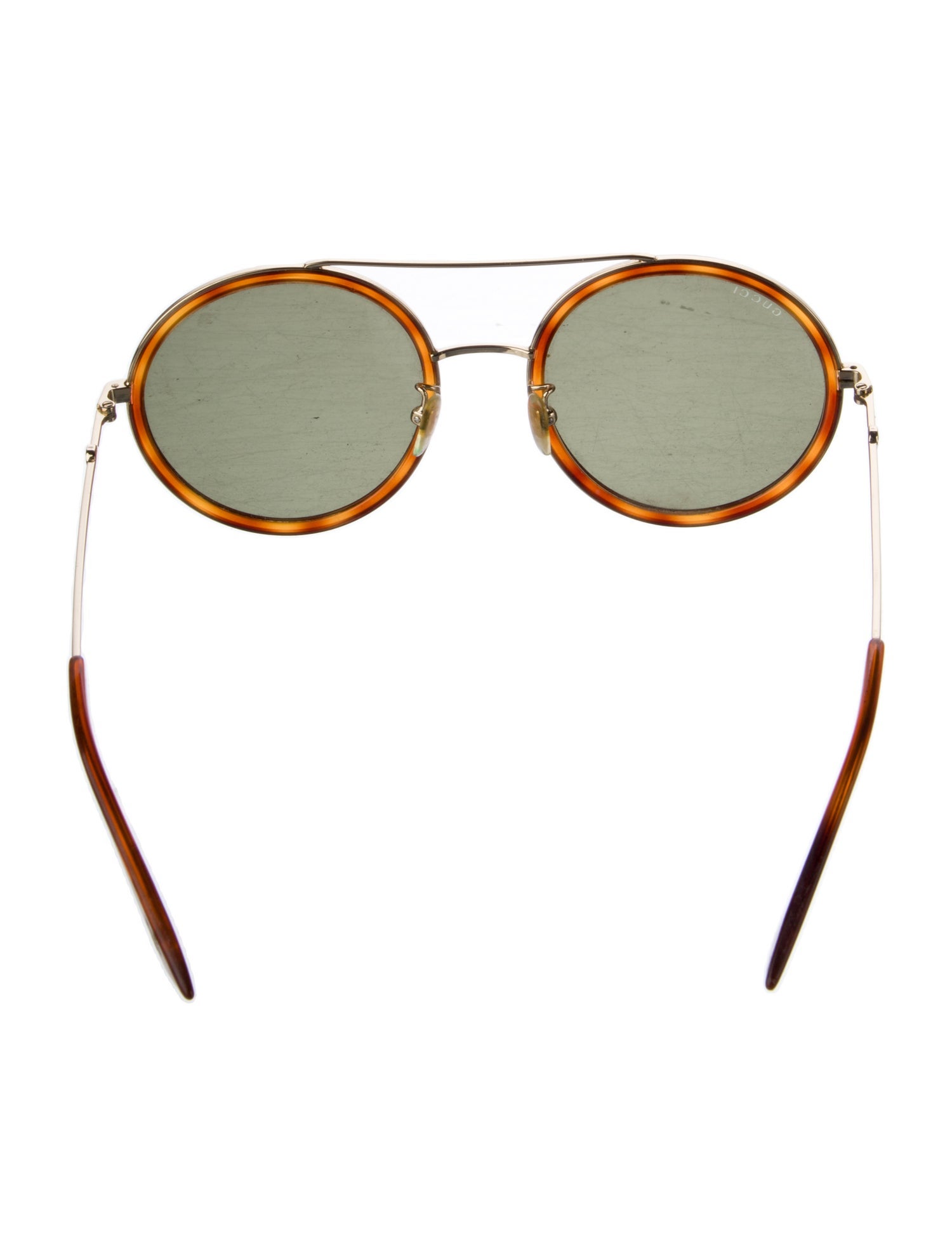 Gucci Interlocking G Logo Round Sunglasses