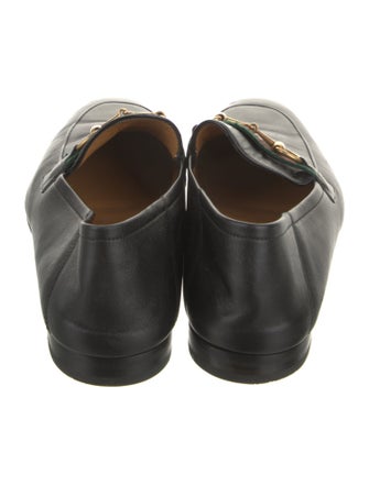 Gucci Web Accent Leather Dress Loafers