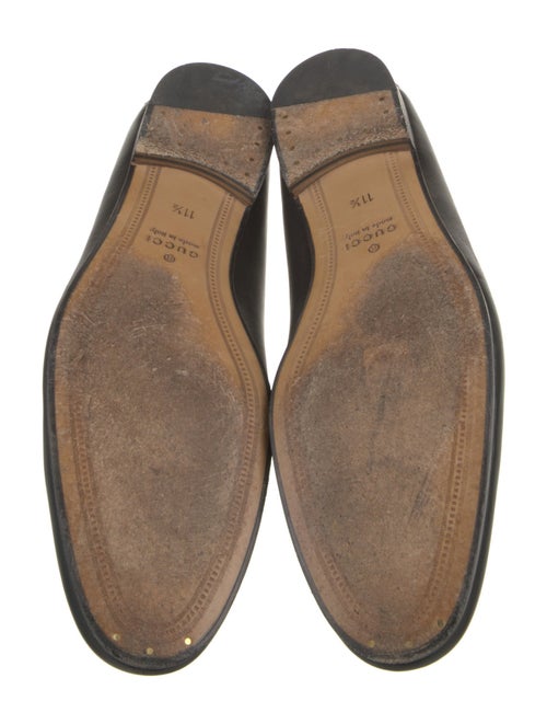 Gucci Web Accent Leather Dress Loafers