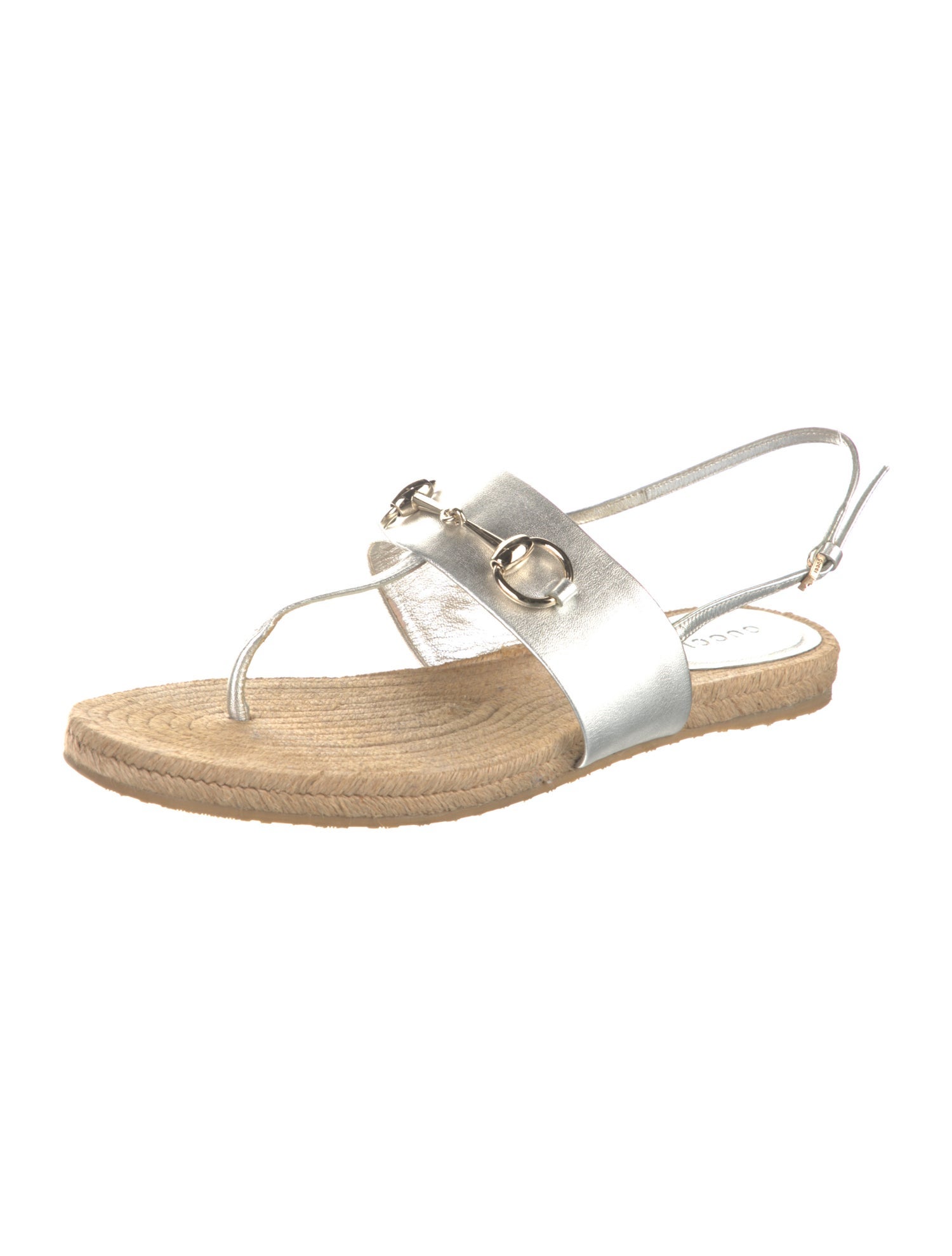 Gucci Horsebit Accent Leather Espadrilles