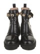 Gucci Double G Logo Leather Combat Boots