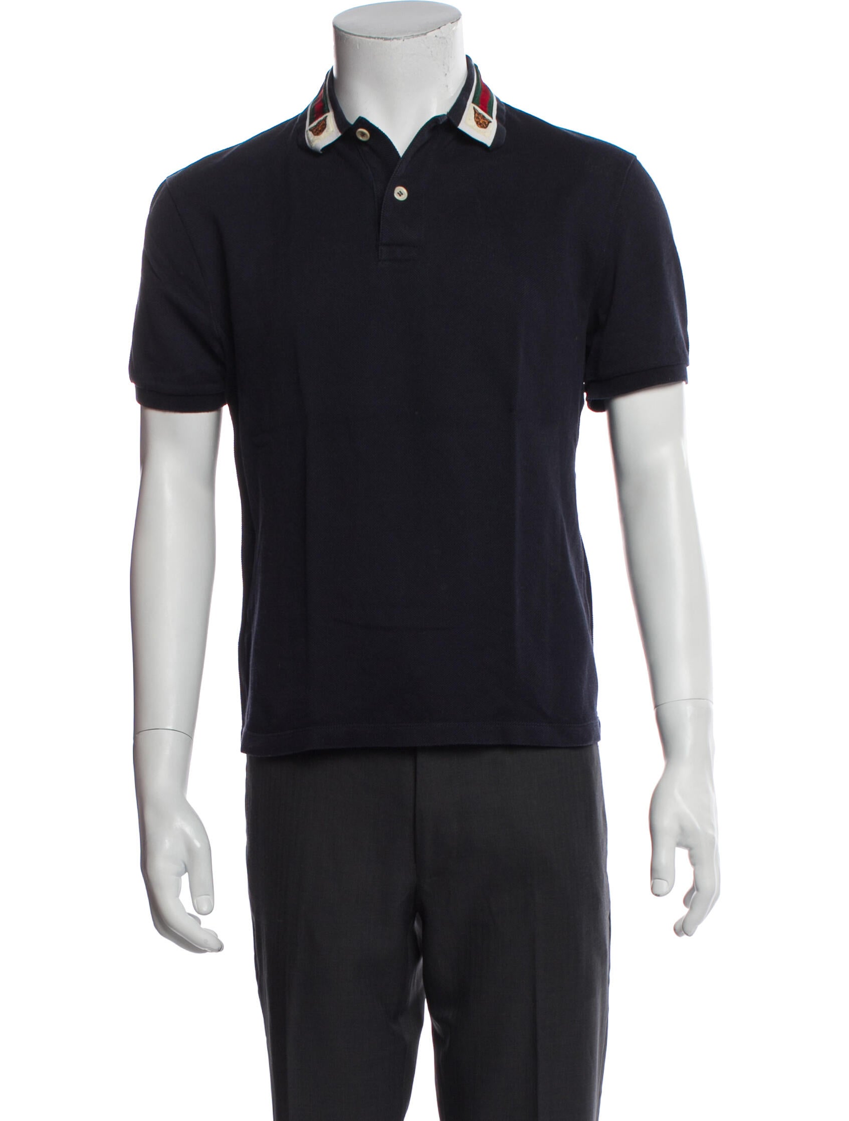 Gucci Web Accent Collar Polo Shirt