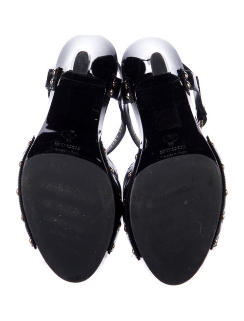 Gucci Horsebit Accent Patent Leather Sandals