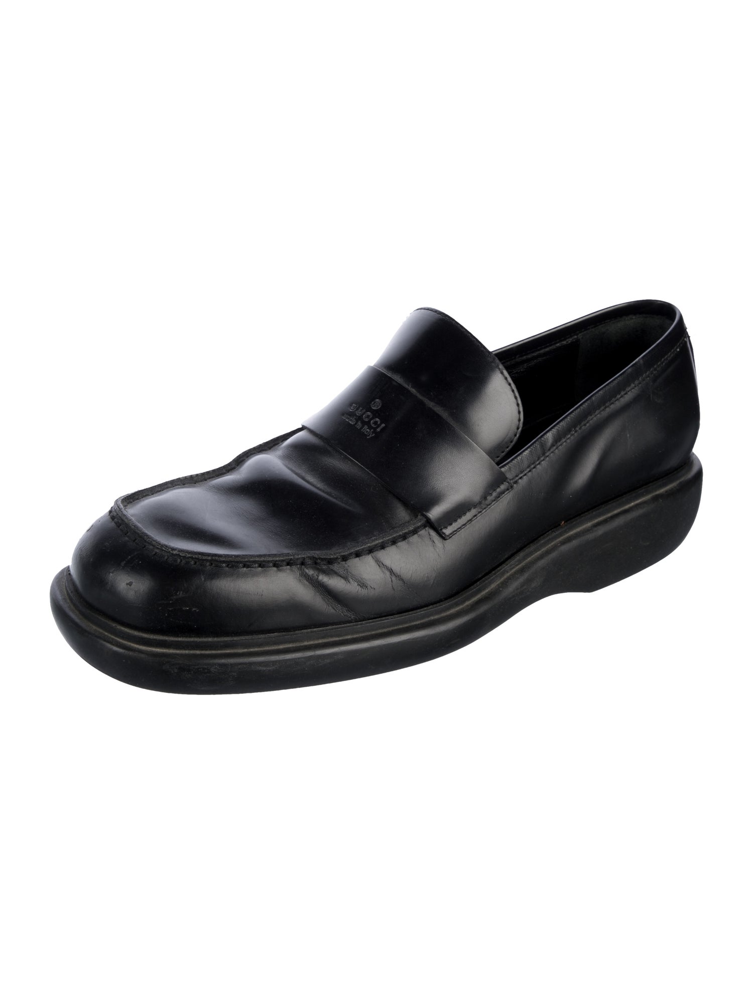 Gucci Vintage Leather Dress Loafers