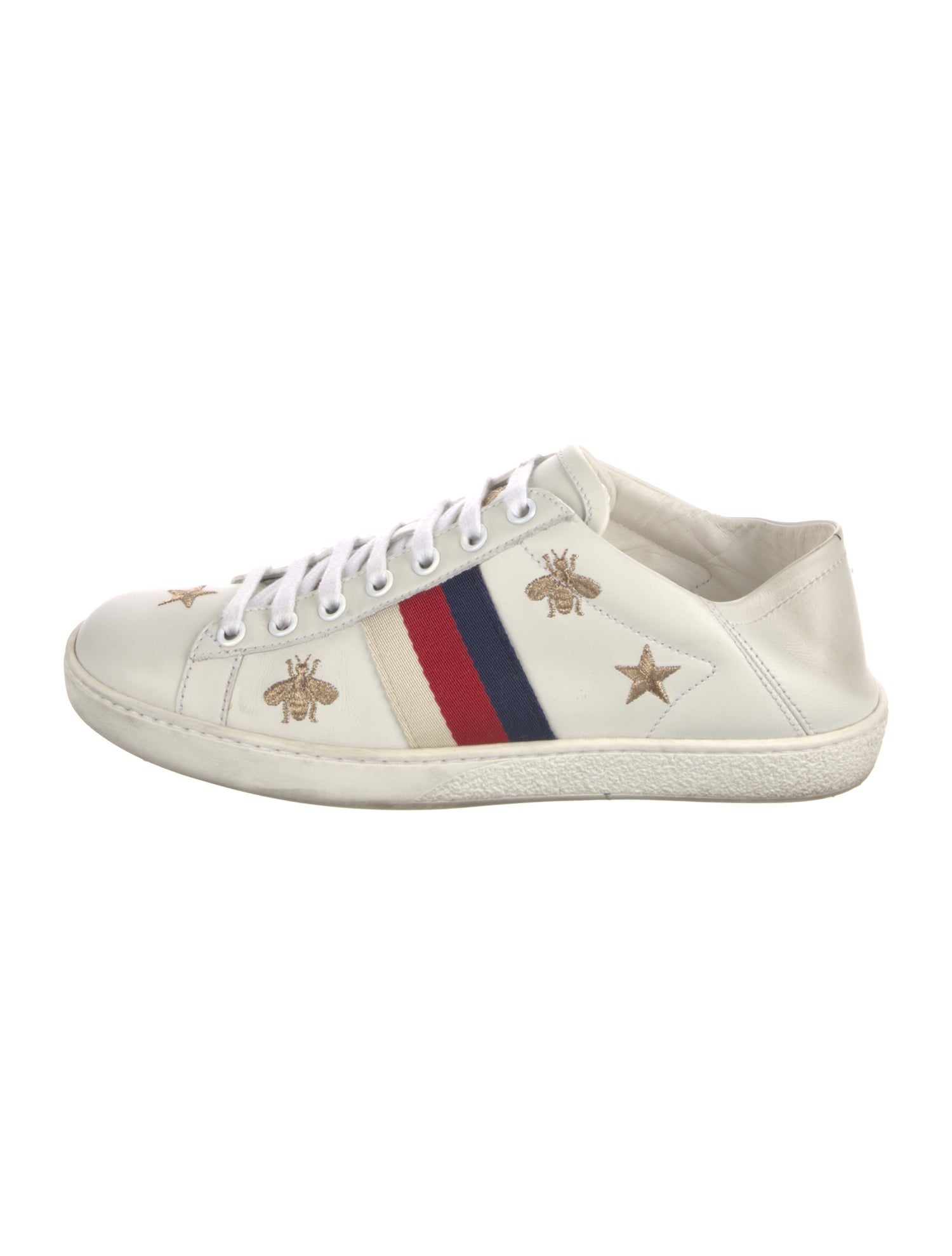 Gucci Sylvie Web Accent Leather Sneakers