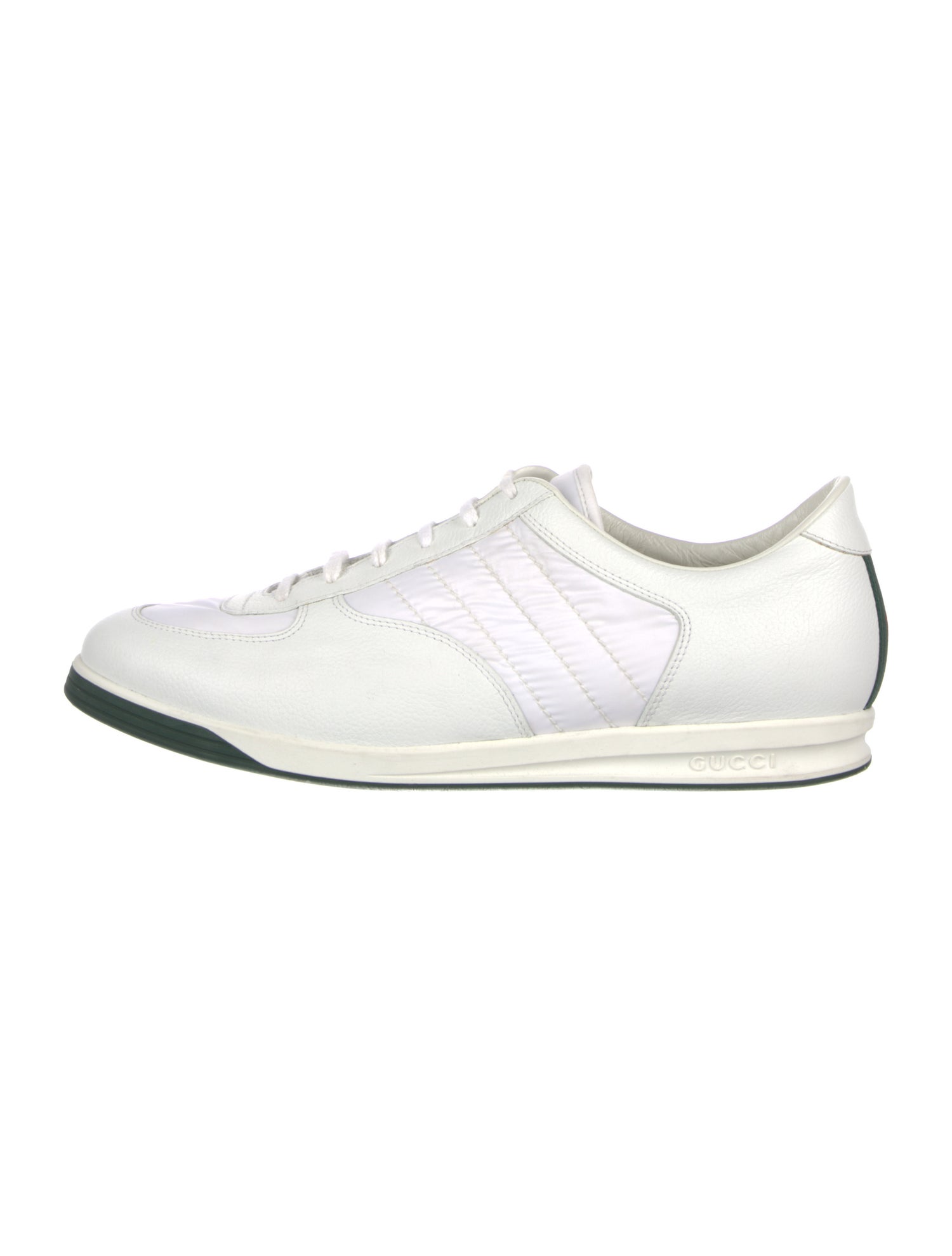 Gucci Web Accent Leather Sneakers